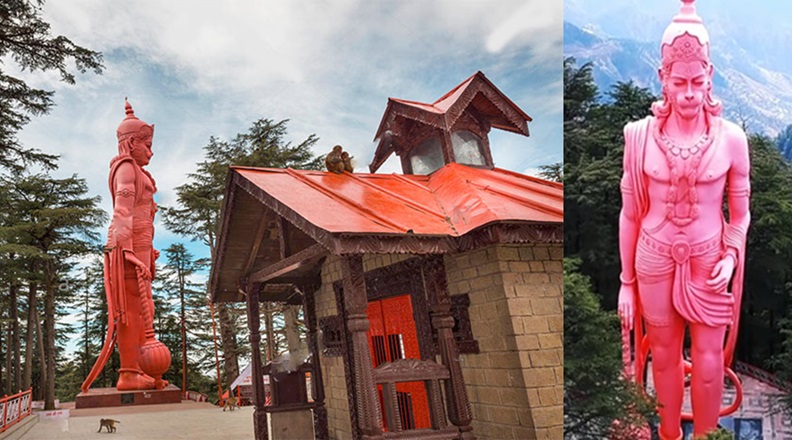Jakhu Temple Hanuman statue Shimla hilltop monkey temple