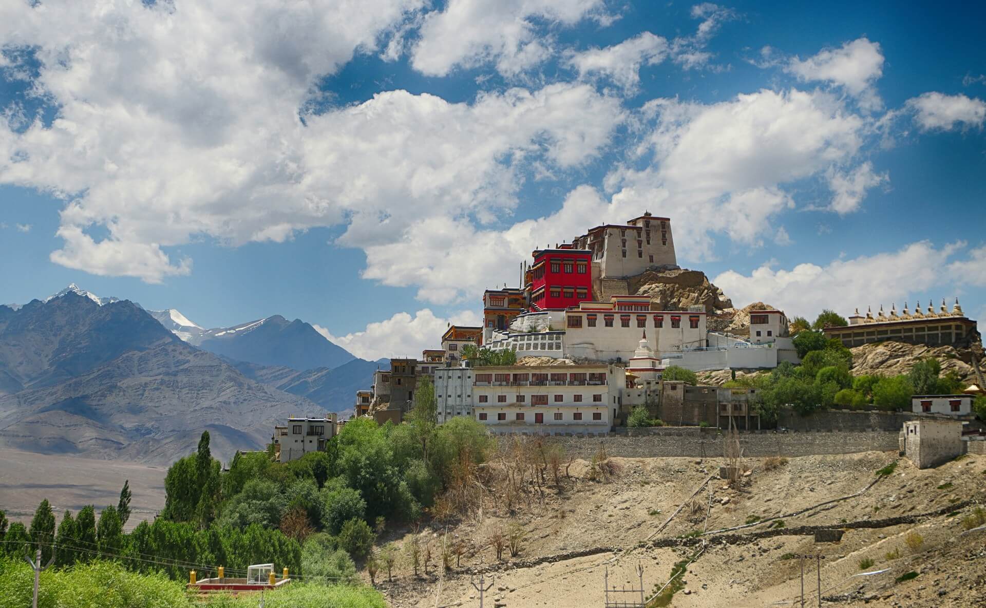 Thiksey Monastery Ladakh Himalayan Buddhist monastery cliff