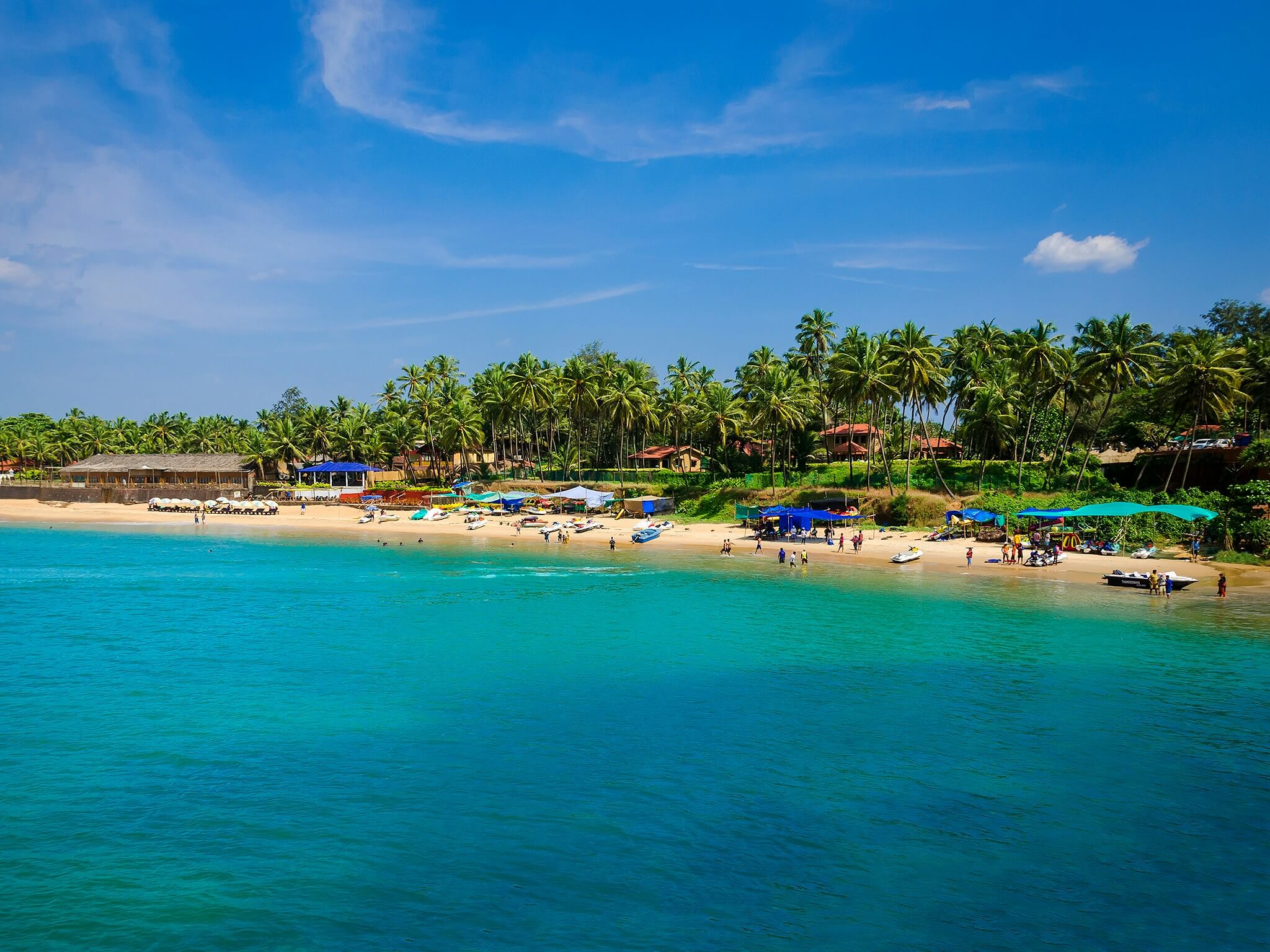 Goa aerial coastline and beaches travel guide