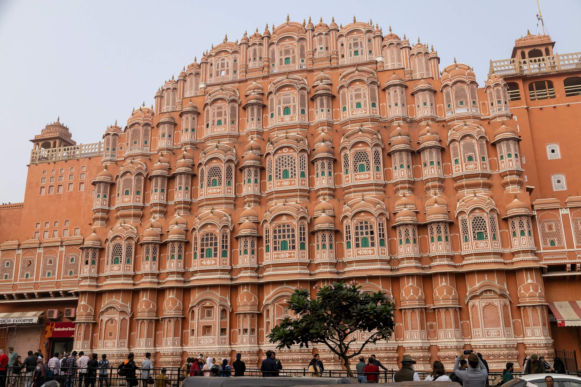 Hawa Mahal Palace of Winds Jaipur pink sandstone facade 953 windows