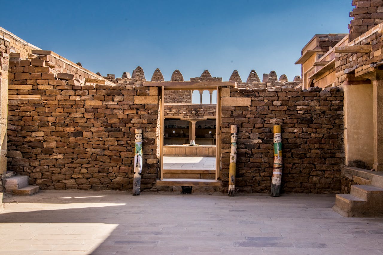 Khaba Fort Jaisalmer Paliwal village ruins desert landscape desolate