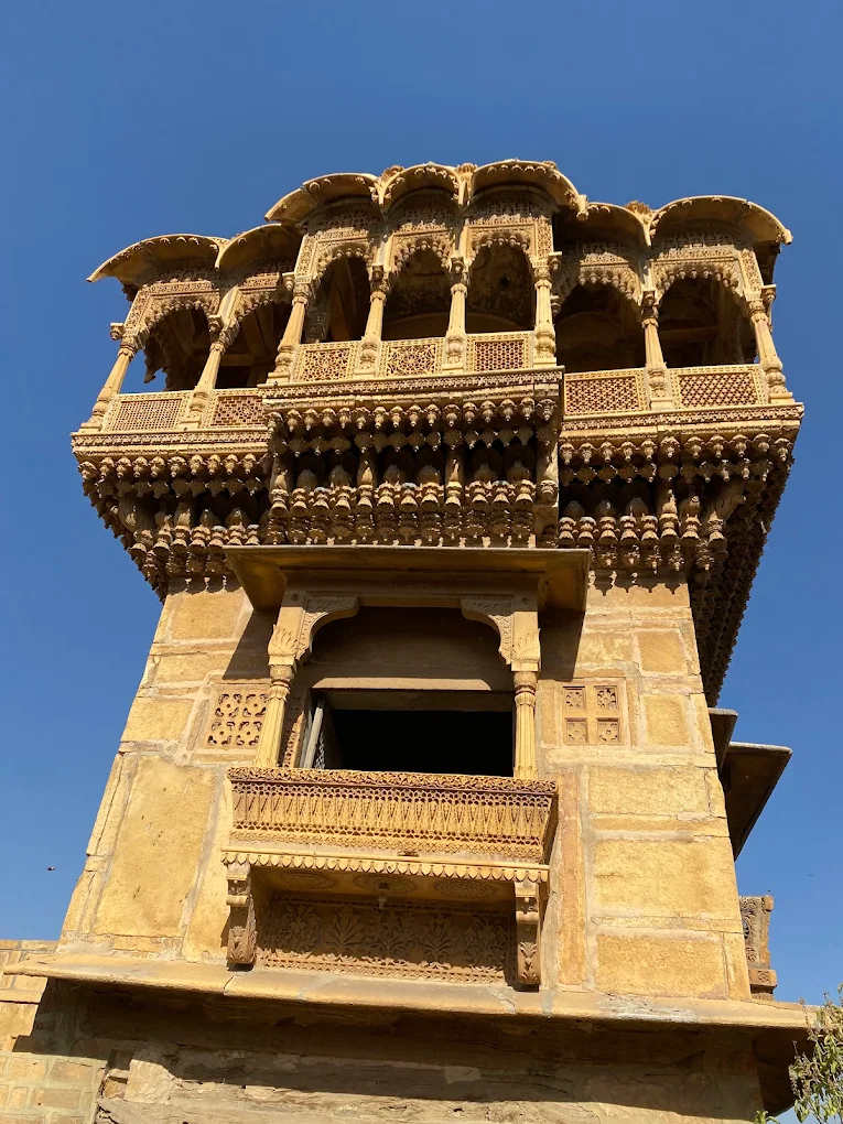 Salim Singh Ki Haveli Jaisalmer peacock bracket overhanging top floor unique