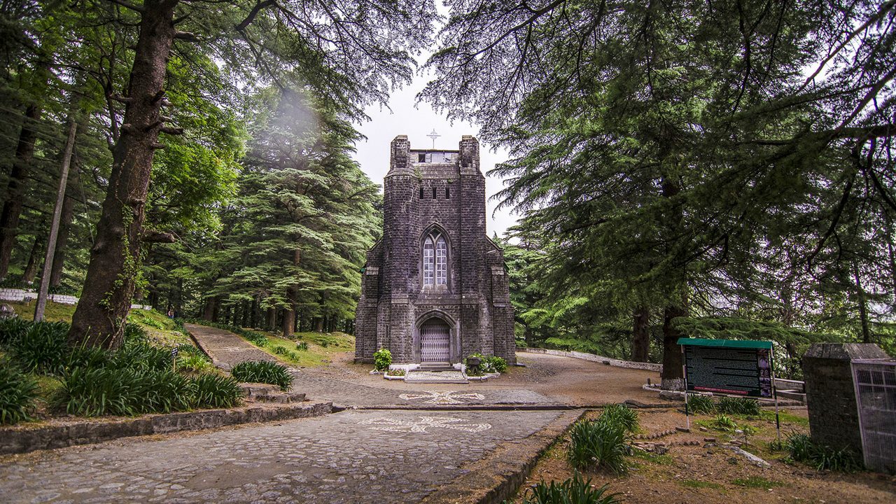 St John in the Wilderness Church Dharamshala colonial neo gothic stained glass cedar forest